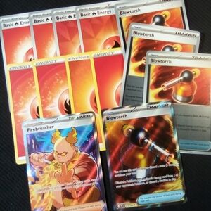 Pokemon Trading Cards - Red and Orange Collection